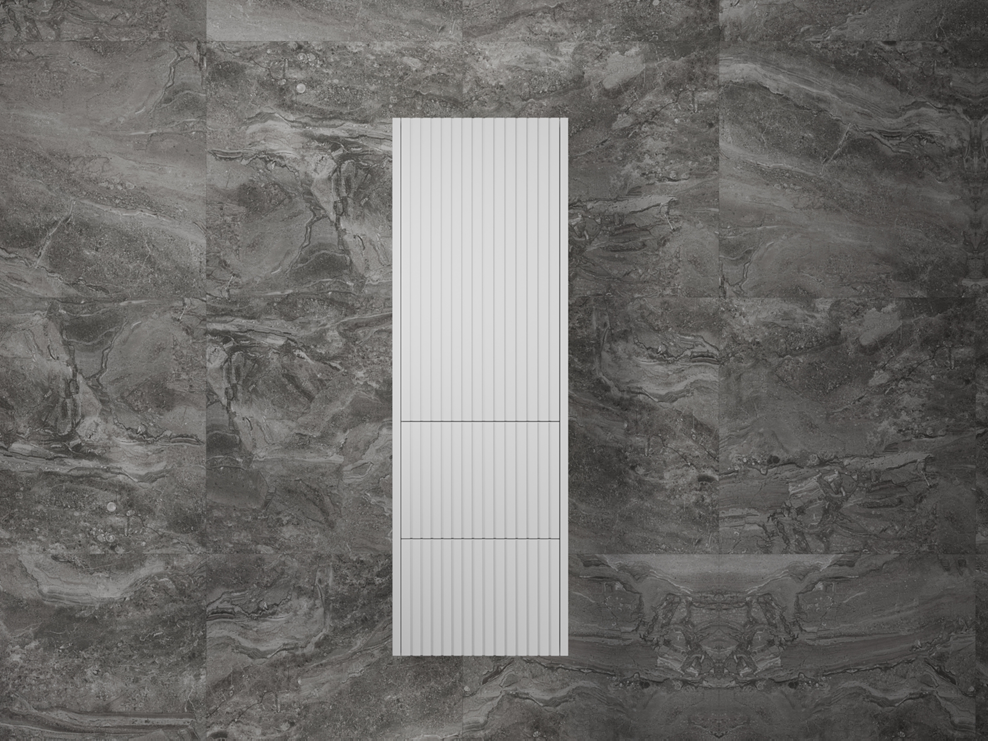 Пенал «Стокгольм» 360 см подвесной 2 ящика белый рифленый софт