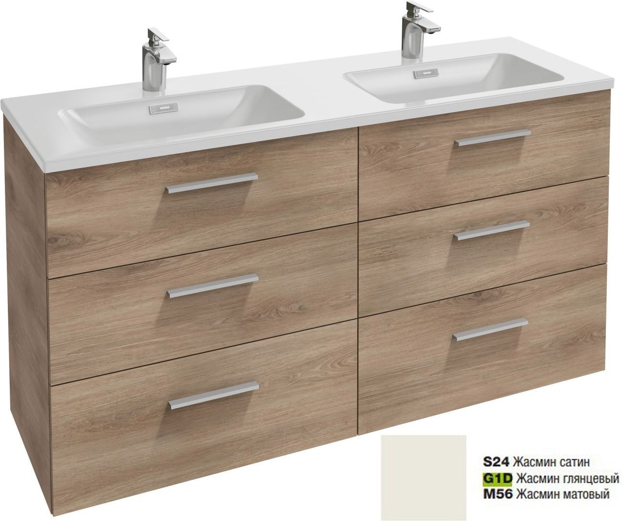 EB2090-R1-G1D Тумба под раковину Vox 734x1400x460 цв Жасмин блестящий Jacob Delafon (231084)