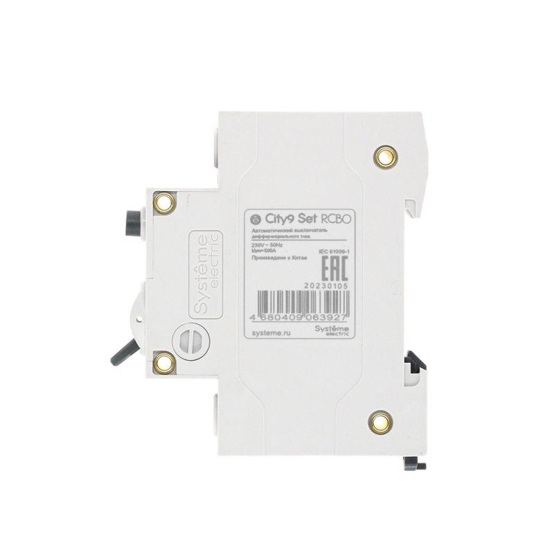 Выключатель автоматический дифференциального тока 2п (1P+N) C 40А 30мА тип A 4.5кА City9 Set 230В SE C9D55640