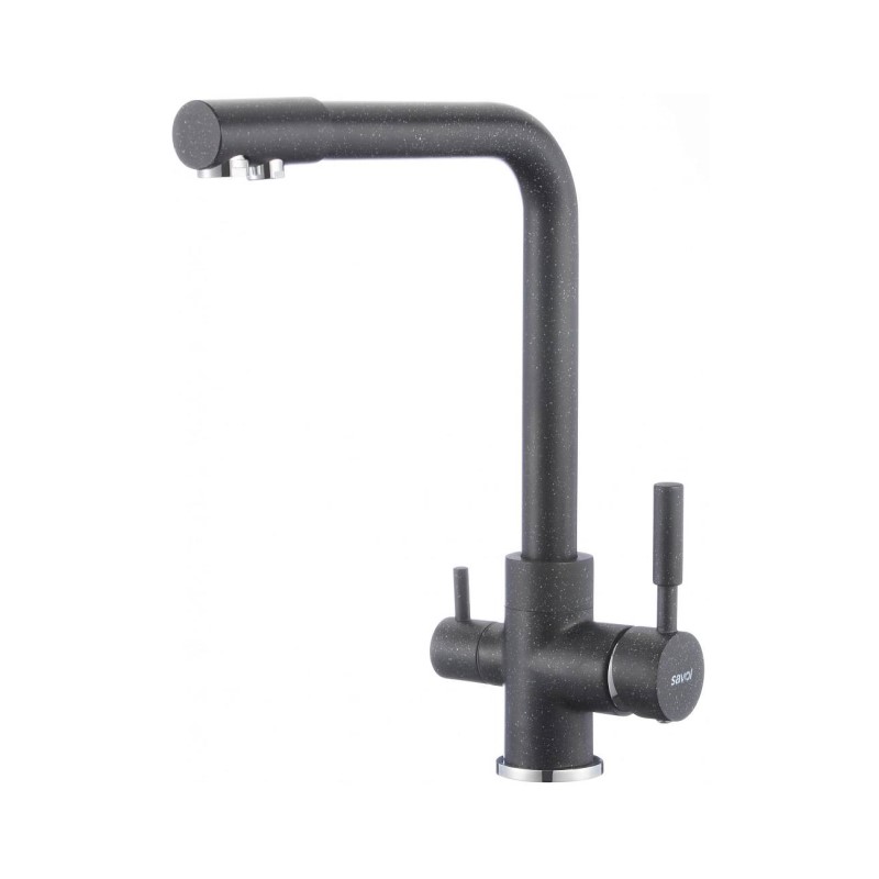 Смеситель для кухни с подключением к фильтру Savol S-L1801H, черный