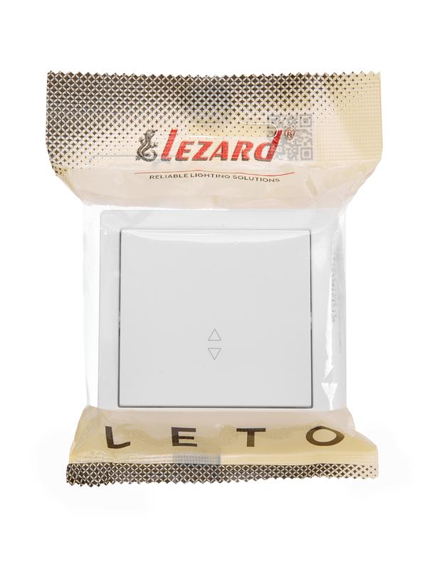 Выключатель 1-клав. проходной LETO бел. LEZARD 752-0200-105