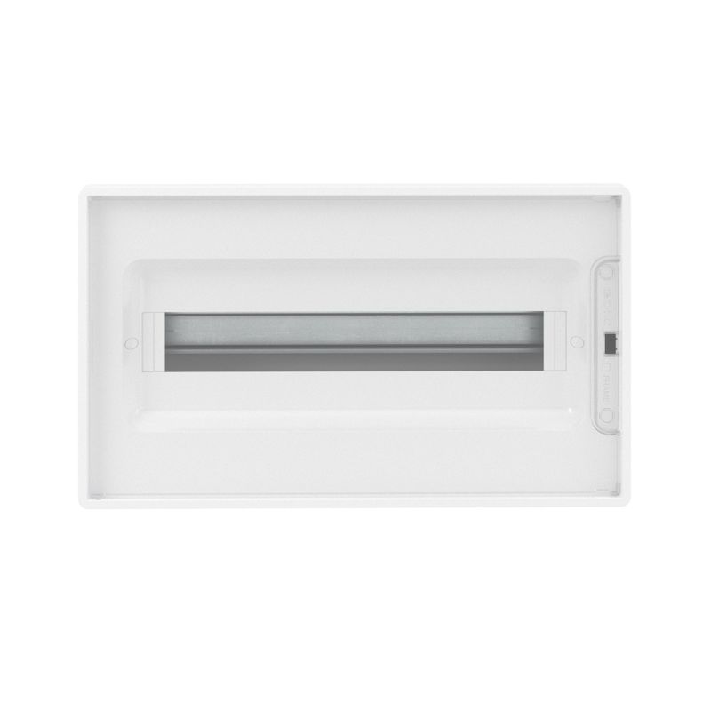 Щиток встраиваемый FRAME 18мод. для полых стен с прозр. дверцей с 2 шинами PEN на 8 и 10 отверст. бел. DKC F18B3WT