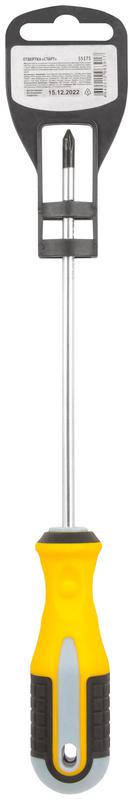 Отвертка "Старт" CrV сталь прорезиненная ручка 5х150мм РН1 FIT 55175