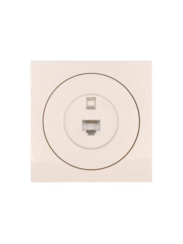 Розетка компьютерная СП OSEN RJ45 кат.6 механизм сл. кость LEZARD 743-9088-140