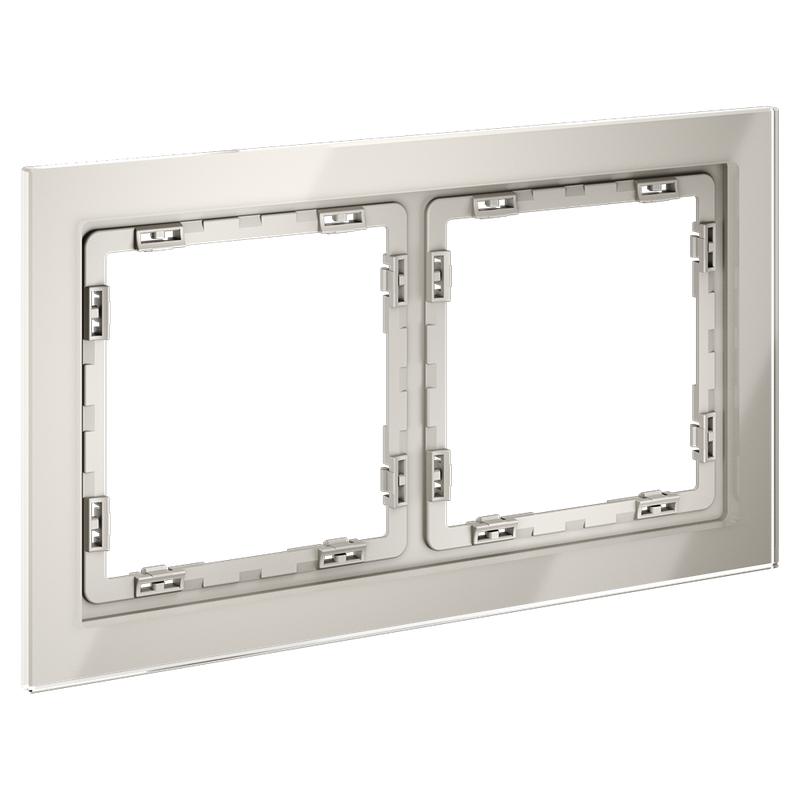 Рамка 2-м S70 стеклян. кашемир Voltum VLS110203