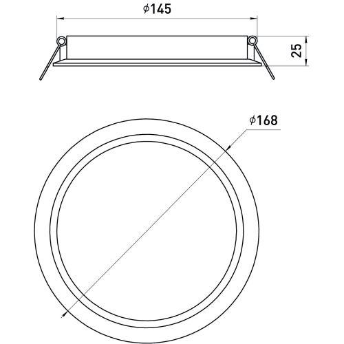 Светильник светодиодный LED 17-15-6K 15Вт 6500К встраив. круглый ЭРА Б0057424