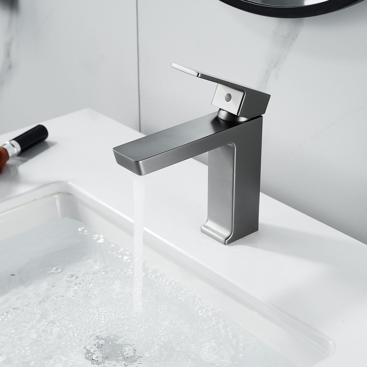 Смеситель для раковины Rose R1801T-1, оружейная сталь