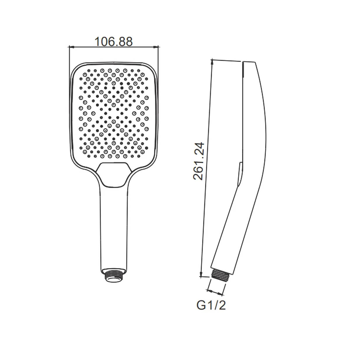 Лейка для душа Splenka S450.52, хром