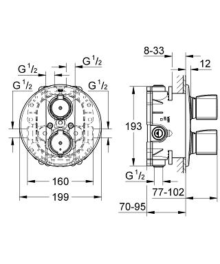 Встроенный универсальный термостат Grohe Rapido T 35500000