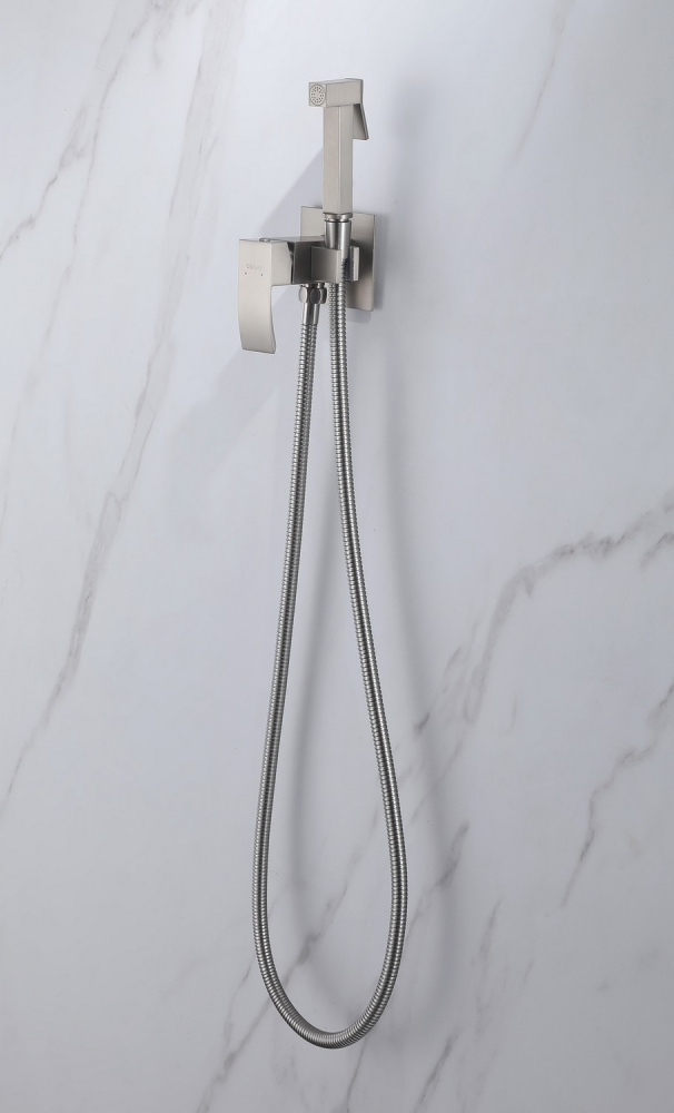 Смеситель ABBER Wasserfall AF8625SP с гигиеническим душем, сатин