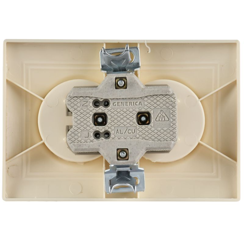 Розетка 2-м СП Кварта 10А IP20 без заземл. без защ. шторок крем. GENERICA ERK23-K33-10-DM