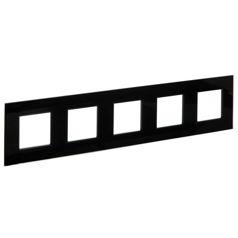 Рамка 5-м SKANDY SK-F25Bl стекло черн. IEK SK-M52-G-K02