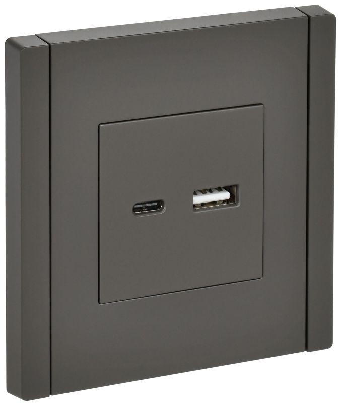 Розетка USB A+C 3.1А FORTE&PIANO FP350 сер. IEK FP-U22-D31-K03