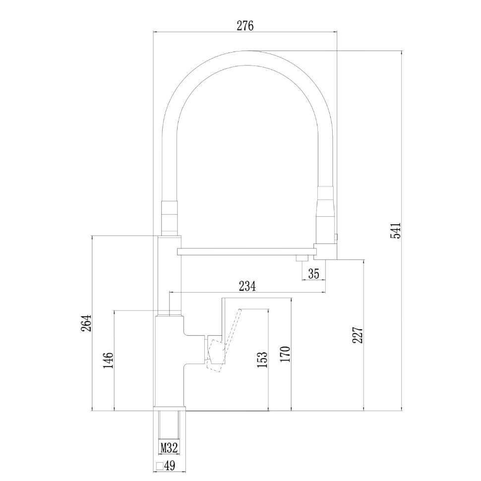 Смеситель для кухни с подключением к фильтру Savol S-L1808H-12, черный