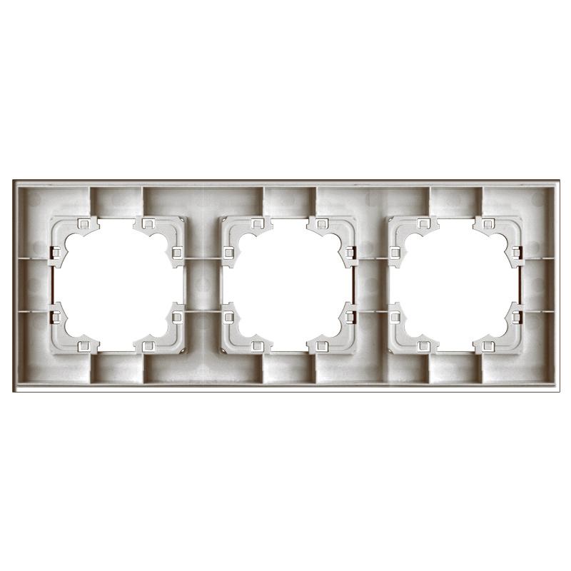 Рамка 3-м Афина стеклянная серебр. UNIVersal 2268