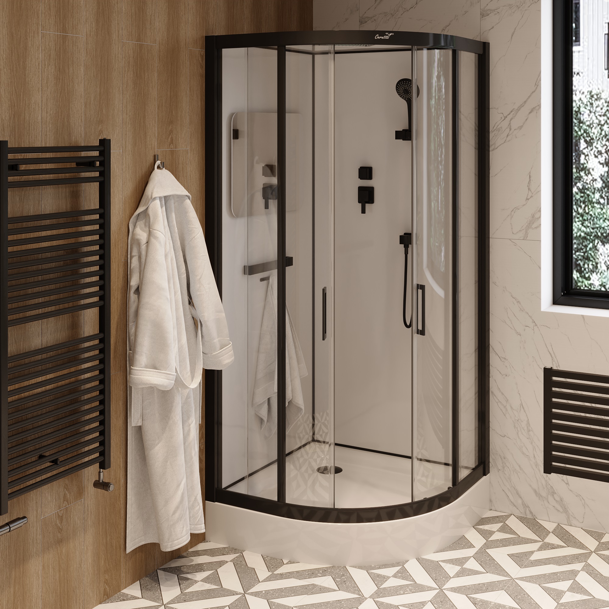 Кабина VIVA91B душевая Ceruttispa (100x100x215)