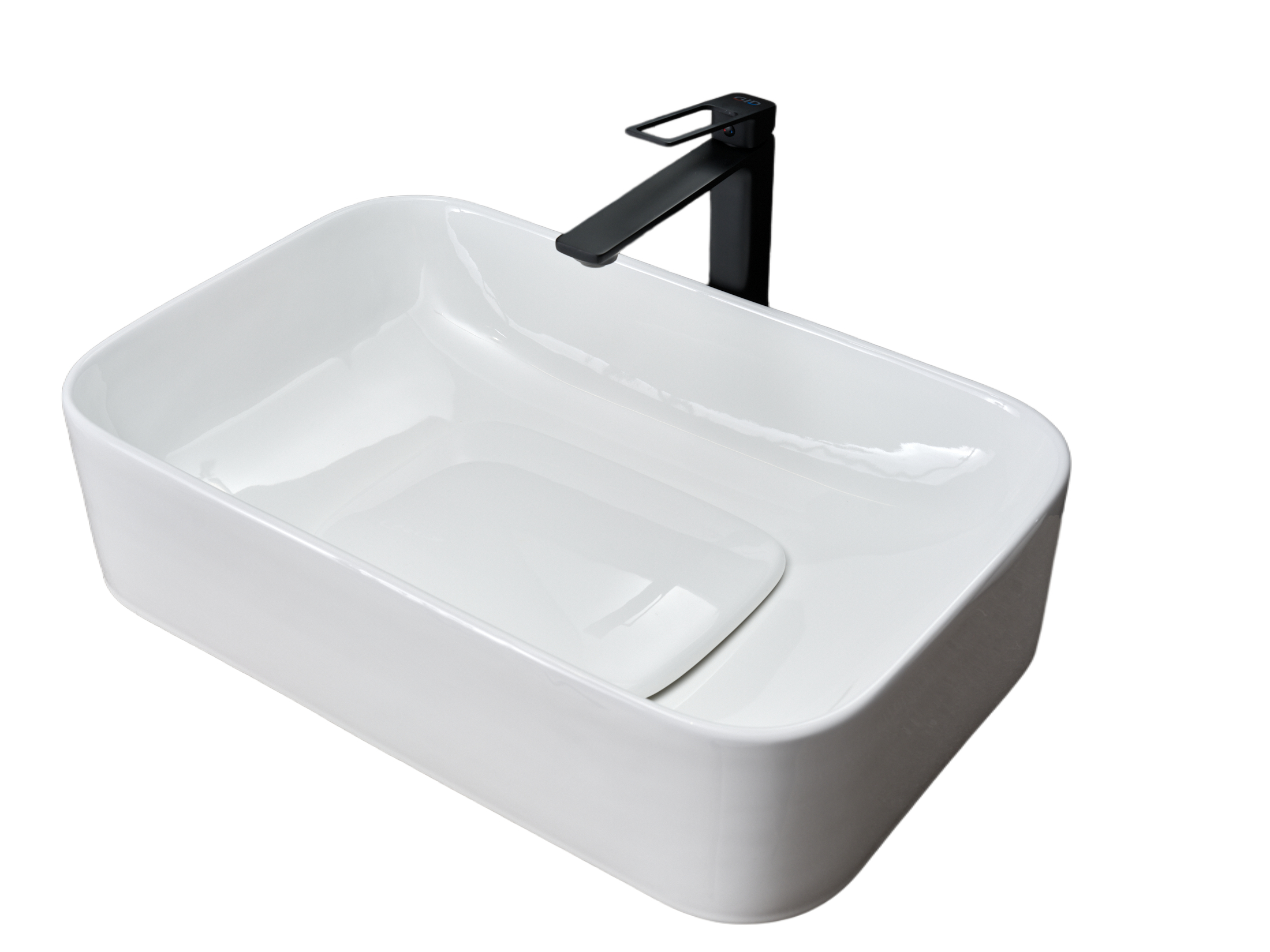 Раковина Gid N9598 51230 накладная белая 61x38x15