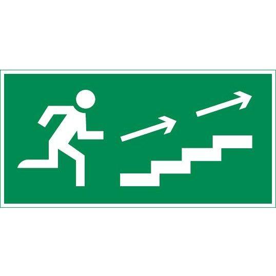 Знак "ПО ЛЕСТНИЦЕ ВВЕРХ ВПРАВО" 180х90мм для аварийно-эвакуационного светильника Compact VARTON V5-EM04-60.004.039