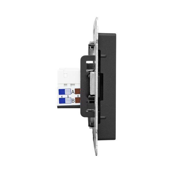 Розетка компьютерная 2-м СП Эпика RJ45 кат.5 механизм черн. EKF UP1-SOB-2RJ45-5