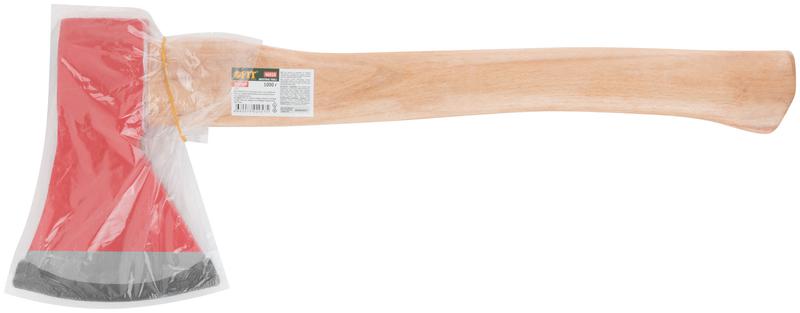 Топор 1000г деревянная ручка; кованая усилен. сталь FIT 46010