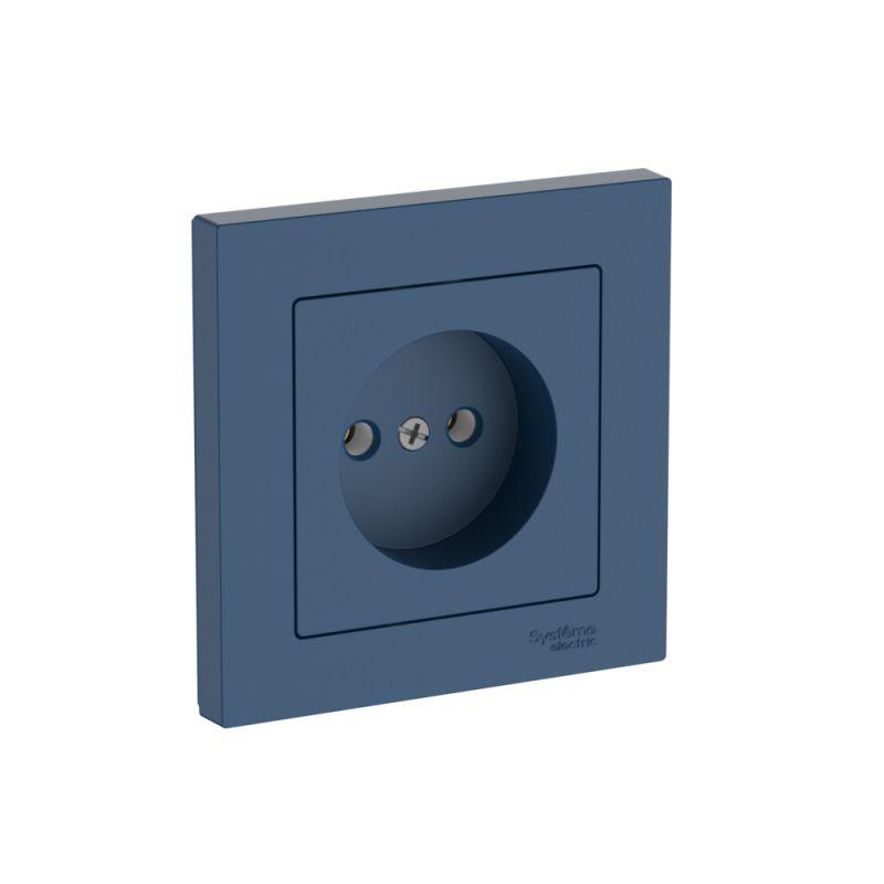 Розетка AtlasDesign 16А без заземл. быстрозажим. клем. в сборе аквамарин SE ATN001140S