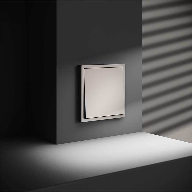 Переключатель проходной 1-кл. СП S70 10А механизм кашемир Voltum VLS010303