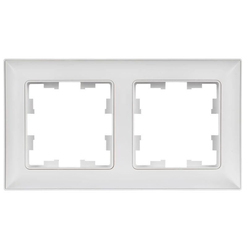 Рамка 2-м BRITE РУ-2-БрАБ арктич. бел./бел. IEK BR-M22-12-K91