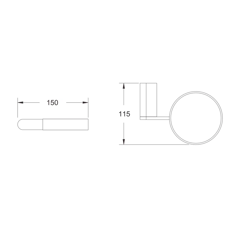 Ершик для унитаза Rose RG1700, хром