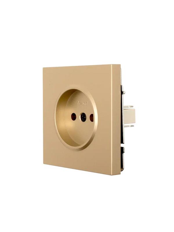 Розетка 1 мест. б/з ПБТ СП ZIMA IP20 16А безвинт. зажим зол. LEZARD 704-3688-121BQC