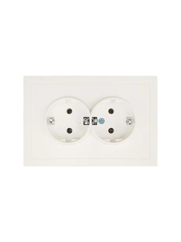 Розетка 2-мест. с/з СП ZIMA IP20 16А ПБТ безвинт. зажим слон. кость LEZARD 704-9000-127BQC