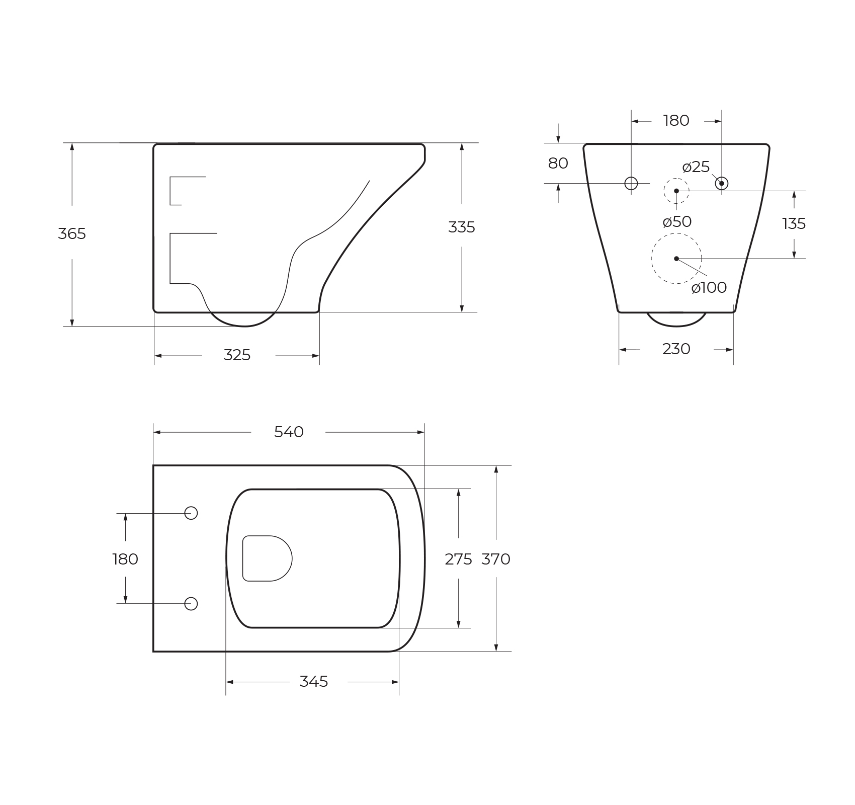 Чаша подвесного унитаза BelBagno SELA BB3201CHR-MB