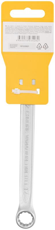 Ключ комбинированный усиленный "Гранд" CrV холодный штамп 12мм FIT 63282