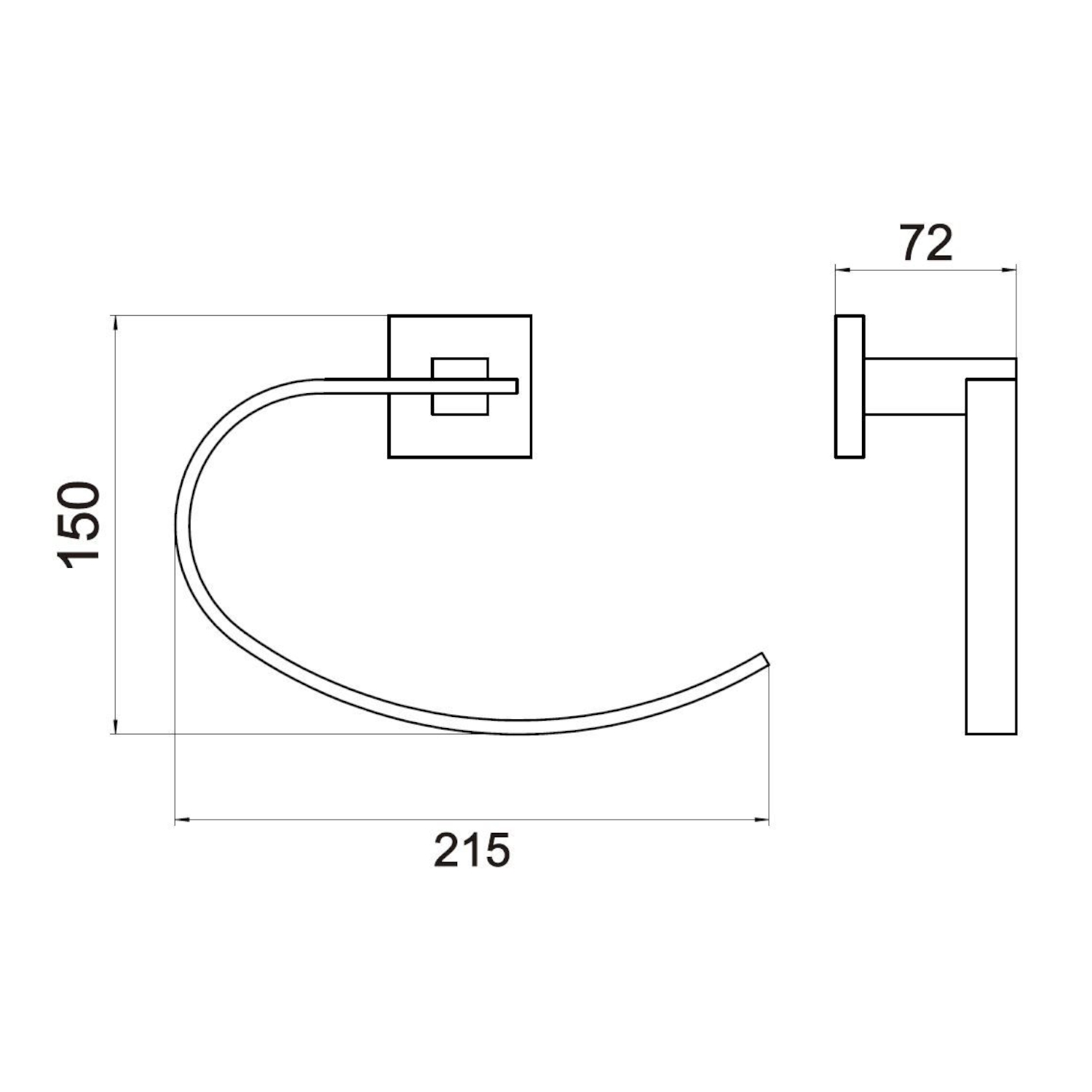 Полотенцедержатель Savol S-06563C, бронза