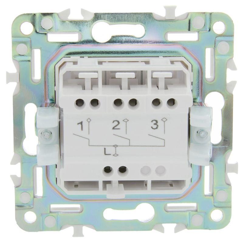 Выключатель 3-кл. SKANDY 10А SK-V11Gr сер. IEK SK-V30-0-10-K03