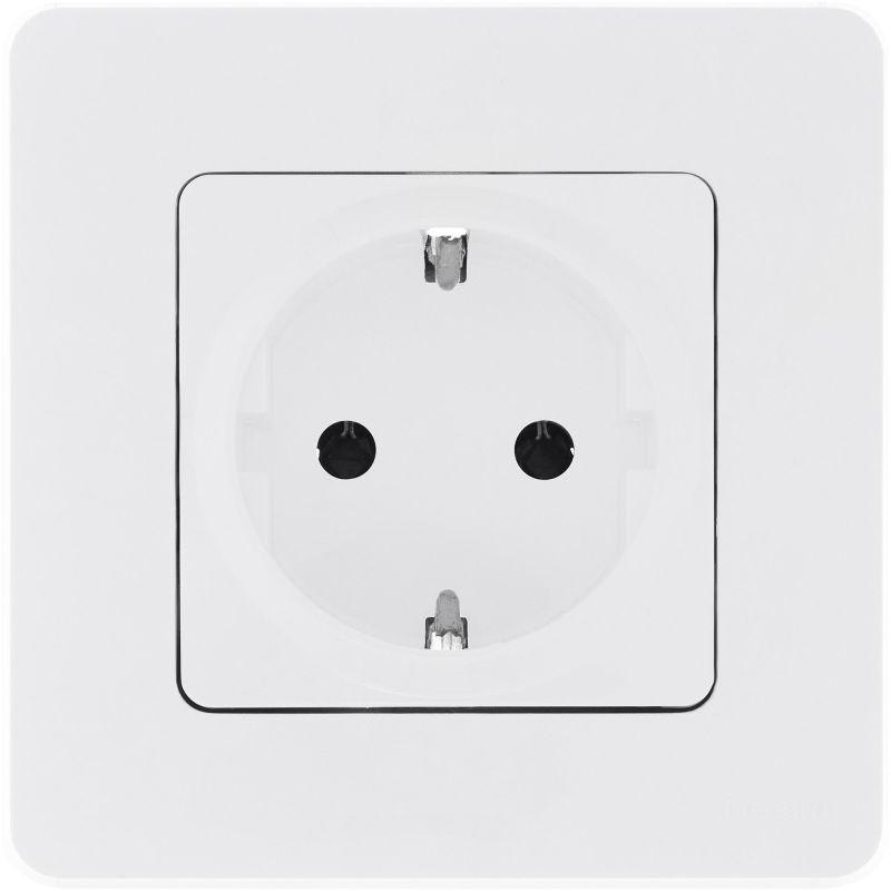 Розетка 1-м СП Inspiria 16А IP20 250В 2P+E немецк. стандарт механизм бел. IEK 673720