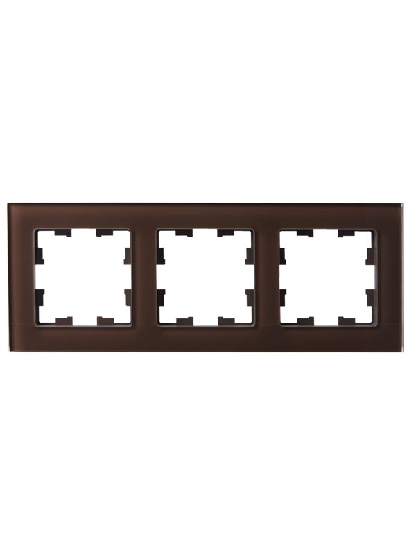 Рамка 3-м BRITE РУ-3-2-БрТБ стекло темн. бронза IEK BR-M32-G-K45