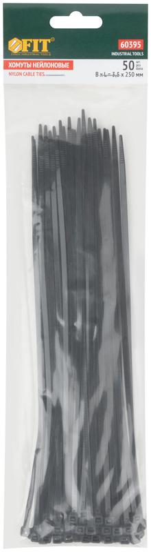 Хомут для проводов 250х3.6мм нейлон. черн. (уп.50шт) FIT 60395