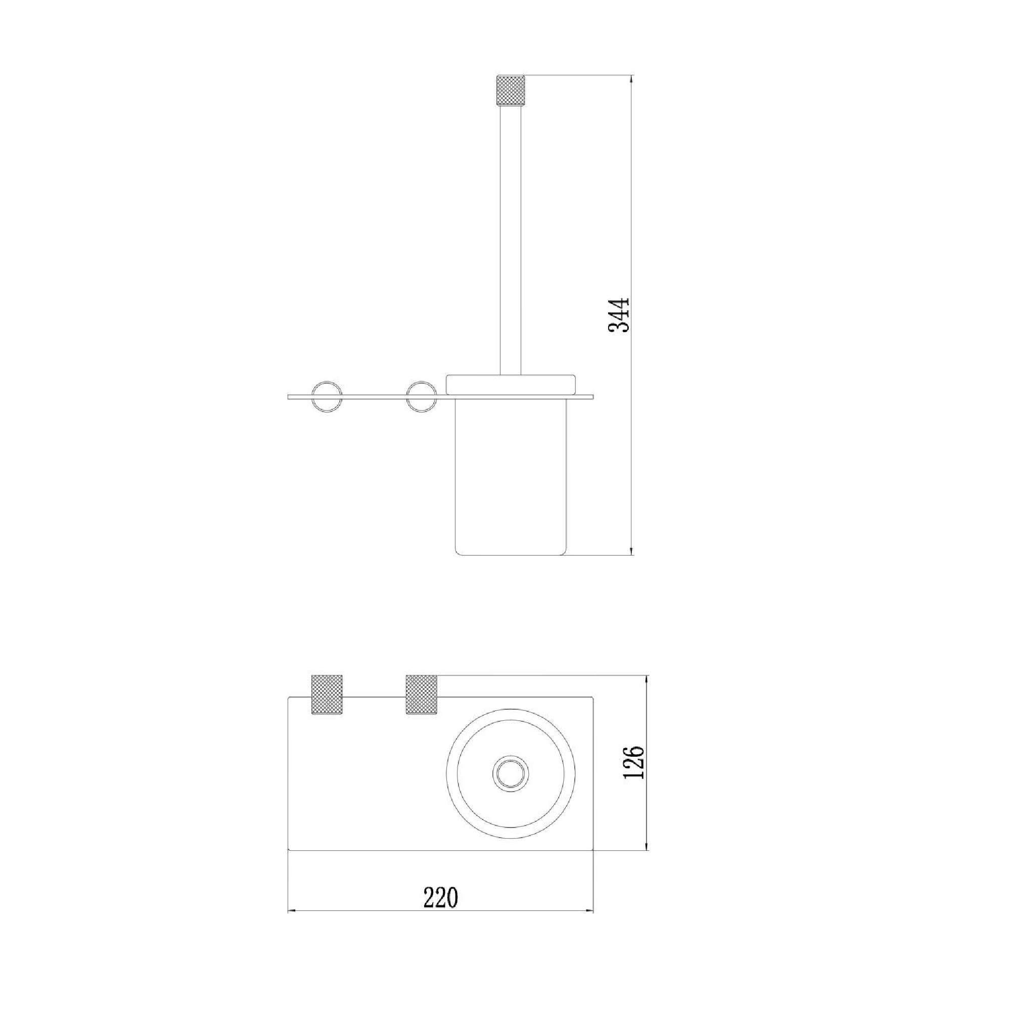 Ершик Savol S-002194HD, черный/бронза