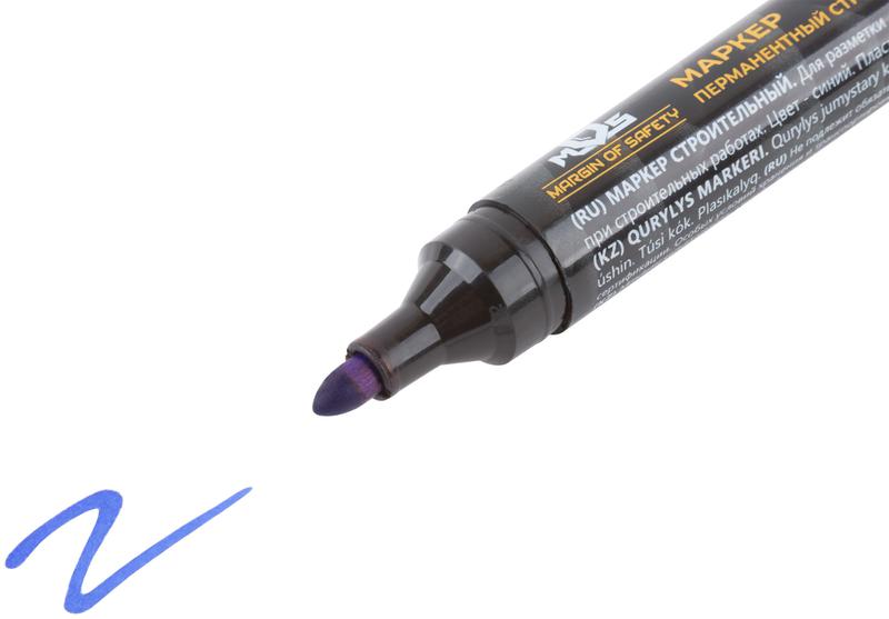 Маркер перманентный строительный син. MOS 04369М