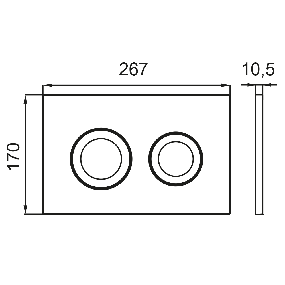 Клавиша смыва BETTOSERB золото матовое COOL
