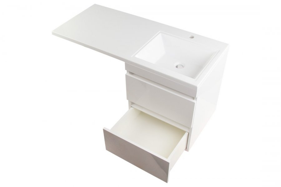 Тумба подвесная "Даллас 115", Люкс белый, PLUS