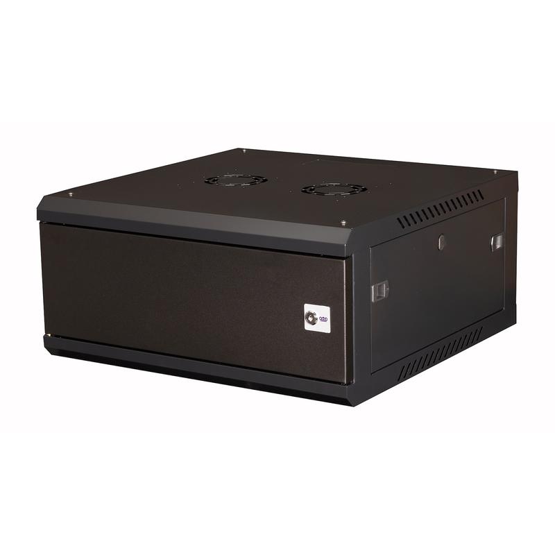 Шкаф телекоммуникационный настен. 19дюйм 4U 280х600х600мм дверь метал. черн. Datarex DR-640101