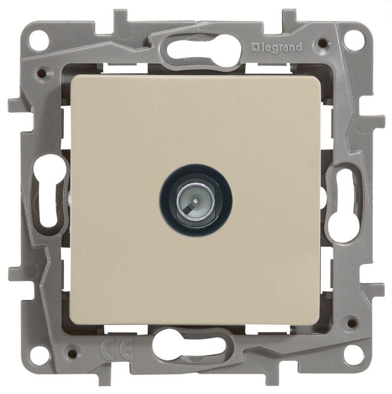 Розетка телевизионная оконечная TV СП Etika 5дБ 5-862МГц механизм сл. кость IEK 672365