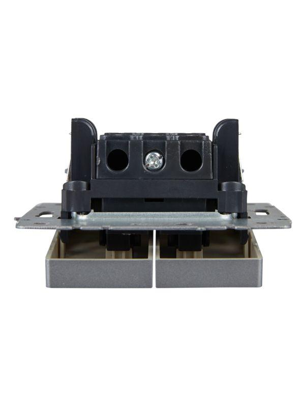 Выключатель жалюзи СП BRITE ВС10-1-5-БрА 10А механизм алюм. IEK BR-V15-0-10-K47