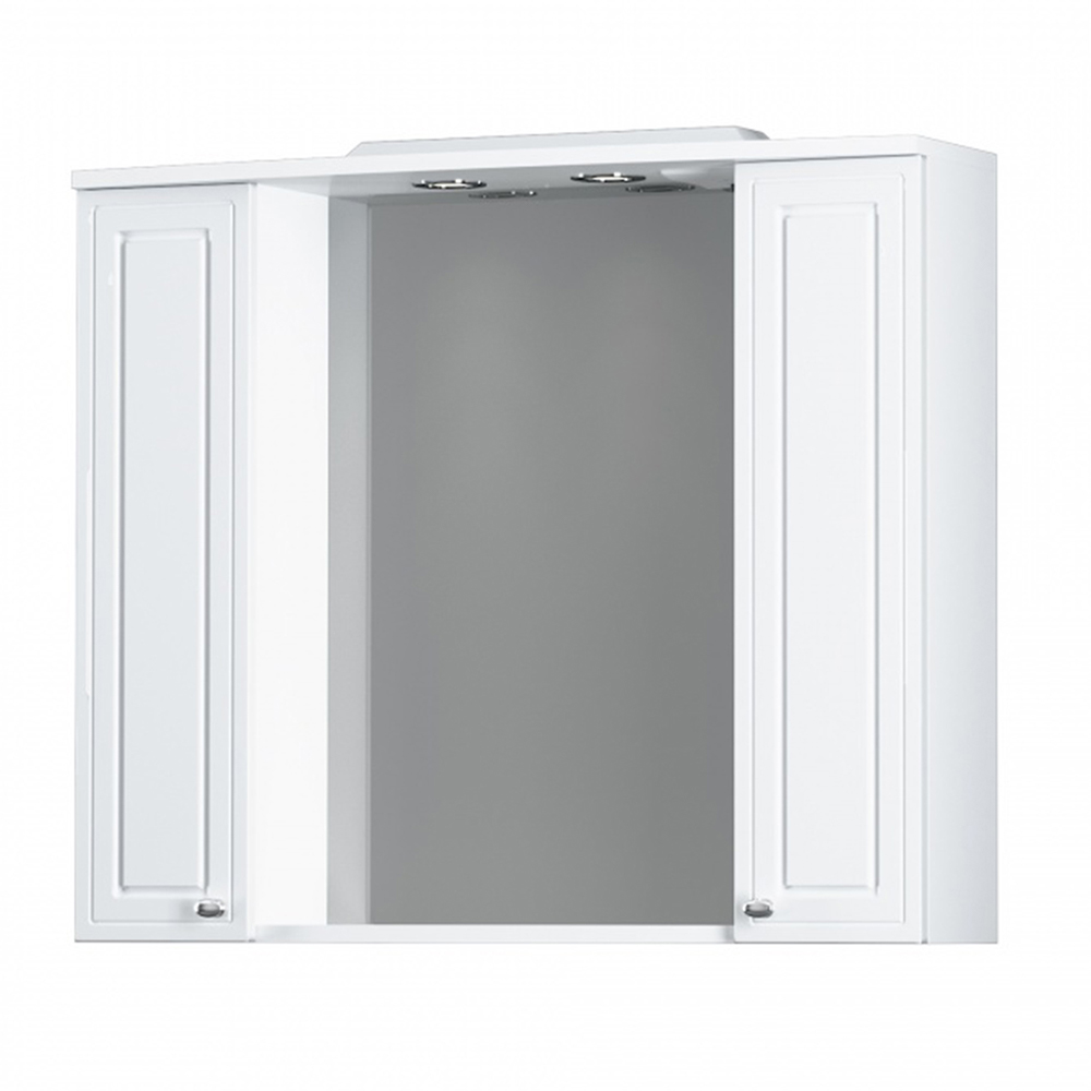 M41MPX0851WG Palace One, зеркало, частично зеркальный шкаф, 85 см, с подсветкой, белый, глянец