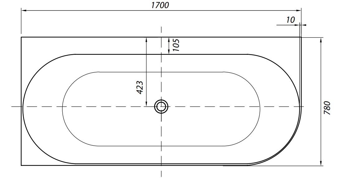 Акриловая ванна Allen Brau Priority 4 А 170x78 2.31004.20A белый глянец