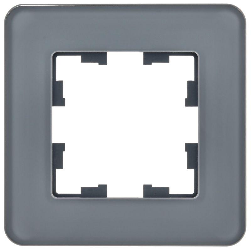 Рамка 1-м BRITE РУ-1-2-Бр стекло графит RE IEK BR-M12-G-41-K53