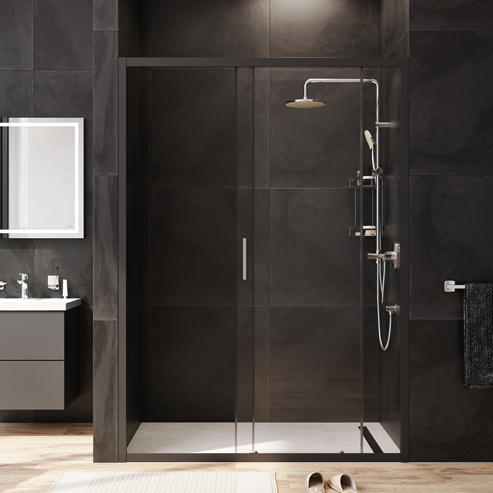 Дверь душевая 140х195, стекло прозрачное AM.PM Gem W90G-140-1-195BT