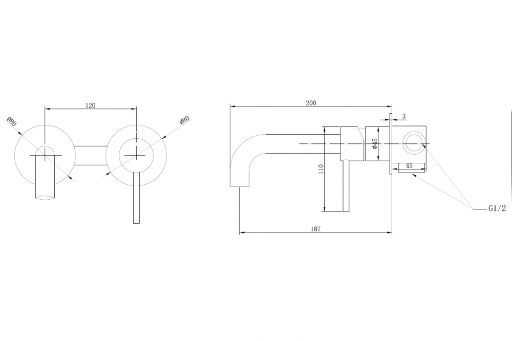 Смеситель ABBER Wasser Kreis AF8112RG для раковины скрытого монтажа, розовое золото