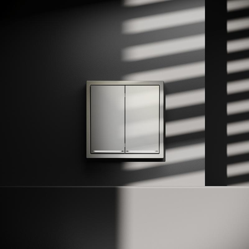 Переключатель проходной 2-кл. СП S70 10А с подсветкой механизм шелк Voltum VLS020404